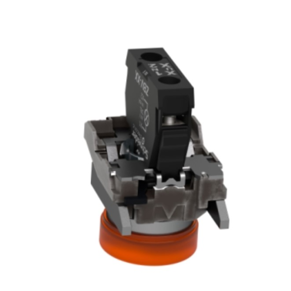 Schneider Electric - Leuchtmelder, Harmony XB4, Metall, 22mm, orange, universelle LED, glatte Kalotte,-Beschreibung lesen