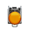 Schneider Electric - Leuchtmelder, Harmony XB4, Metall, 22mm, orange, universelle LED, glatte Kalotte,