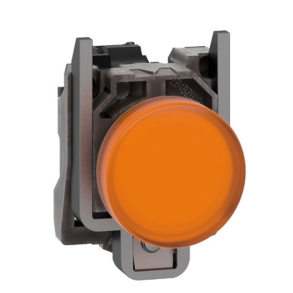 Schneider Electric - Leuchtmelder, Harmony XB4, Metall, 22mm, orange, universelle LED, glatte Kalotte,-Beschreibung lesen