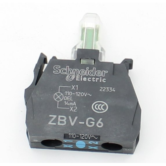 Schneider Electric - Lampenfassung m. blauem LED-Modul, 110-120V, f. Frontelem. Ø22, m. Schrauban.-Beschreibung lesen