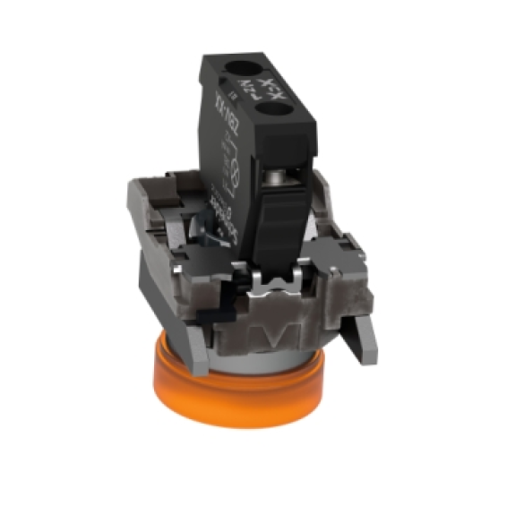 Schneider Electric - Leuchtmelder, Harmony XB4, Metall, 22mm, orange, universelle LED, glatte Kalotte-Beschreibung lesen