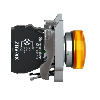 Schneider Electric - Leuchtmelder, Harmony XB4, Metall, 22mm, orange, universelle LED, glatte Kalotte