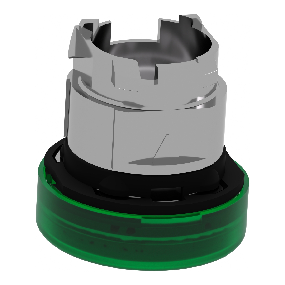 Schneider - Leuchtmelder, Frontelement, Harmony XB4, Metall, 22mm, grün, für universelle LED-Beschreibung lesen