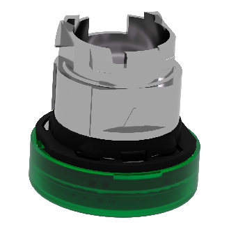 Schneider - Leuchtmelder, Frontelement, Harmony XB4, Metall, 22mm, grün, für universelle LED-Beschreibung lesen
