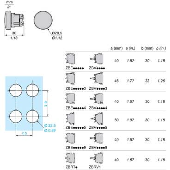 Schneider - Leuchtmelder, Frontelement, Harmony XB4, Metall, 22mm, grün, für universelle LED-Beschreibung lesen