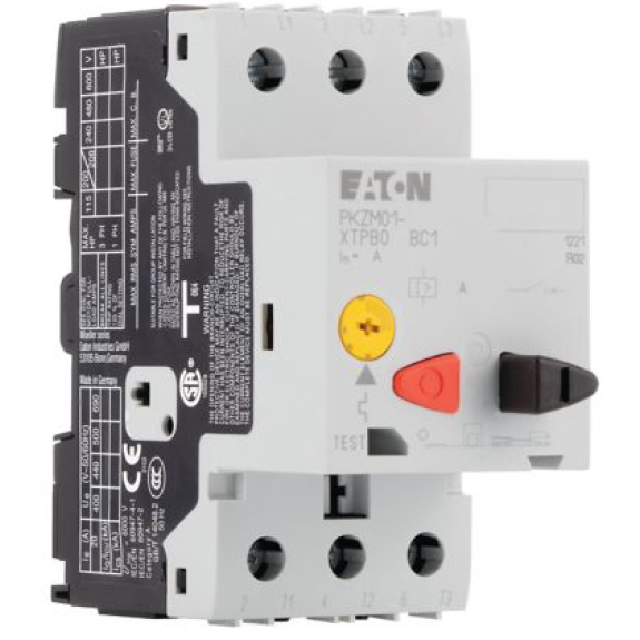 Eaton - PKZM01-1,6 - Motorschutzschalter, 440 V: 1.1 kW, Ir= 1 - 1.6 A, IP20-Beschreibung lesen