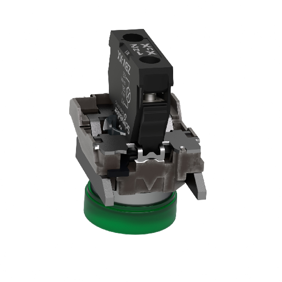 Schneider Electric - Leuchtmelder, Harmony XB4, Metall, 22mm, grün, universelle LED, glatte Kalotte-Beschreibung lesen