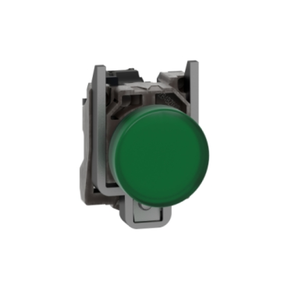 Schneider Electric - Leuchtmelder, Harmony XB4, Metall, 22mm, grün, universelle LED, glatte Kalotte-Beschreibung lesen