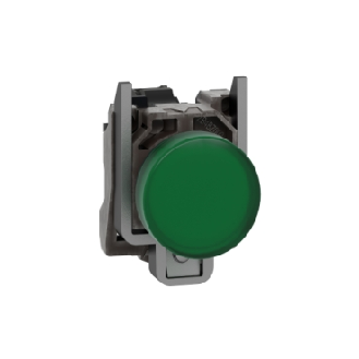 Schneider Electric - Leuchtmelder, Harmony XB4, Metall, 22mm, grün, universelle LED, glatte Kalotte-Beschreibung lesen