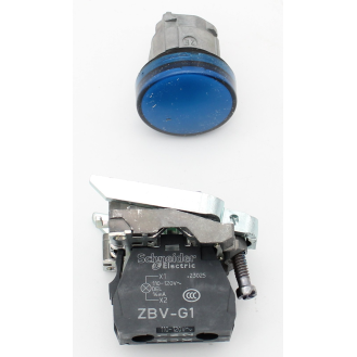 Schneider Electric - Leuchtmelder, Harmony XB4, Metall, 22mm, blau, universelle LED, glatte Kalotte-Beschreibung lesen