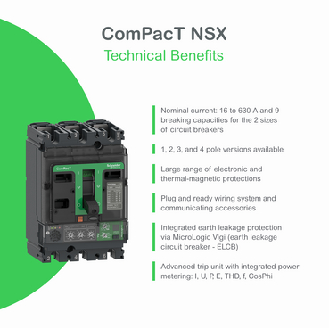 Schneider - Kompaktleistungsschalter ComPacT NSX100F mit TM100D 3P3D 70-100A-Beschreibung lesen
