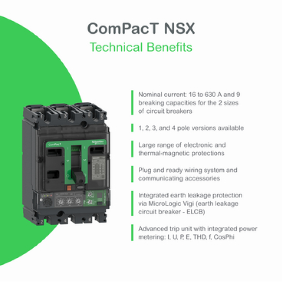 Schneider - Kompaktleistungsschalter ComPacT NSX100F mit TM100D 3P3D 70-100A-Beschreibung lesen