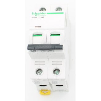 Schneider Electric - Schutzschalter, Acti9 iC60a, 2-polig, 40 A, C-Kurve, 4500 A (IEC 60898-1), 6 kA (IEC 60947-2)-Beschreibung lesen
