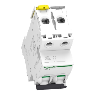 Schneider Electric - Schutzschalter Acti9 iC60N, 2P, 63 A, D curve, 6000 A (IEC 60898-1), 10 kA (IEC 60947-2)-Beschreibung lesen