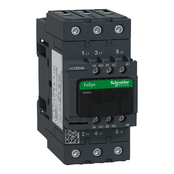 Schneider Electric - Leistungsschütz LC1D 3p, +1S+1Ö, 30 kW, 65 A, 400 V AC3, Spule 24 V AC-Beschreibung lesen