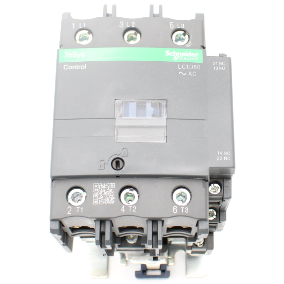 Schneider Electric - Leistungsschütz LC1D 3p, +1S+1Ö, 37 kW, 80 A, 400 V AC3, Spule 110 V AC-Beschreibung lesen