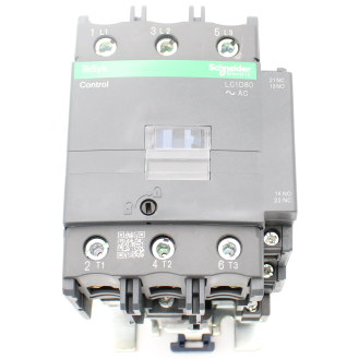 Schneider Electric - Leistungsschütz LC1D 3p, +1S+1Ö, 37 kW, 80 A, 400 V AC3, Spule 110 V AC-Beschreibung lesen