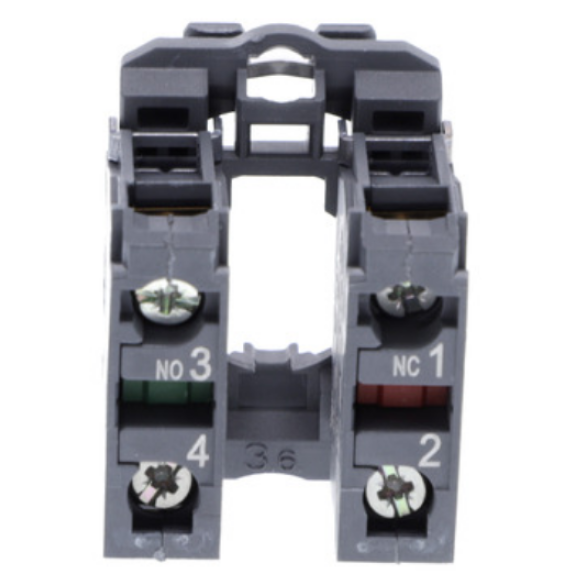 Hilfsschalterblock mit Befestigungsflansch, Harmony XB5, Knuststoff, 22mm, 30mm, 1S+1Ö, Schraubklemme-Beschreibung lesen