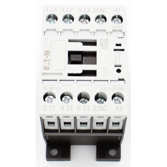 Eaton - DILM7-01(24VDC) - Leistungsschütz, 3-polig, 380 V 400 V 3 kW, 1 Ö, 24 V DC, Gleichstrombetätigung-Beschreibung lesen