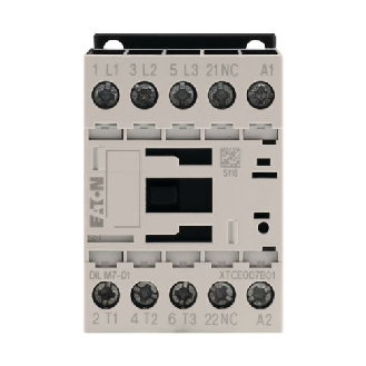 Eaton - DILM7-01(24VDC) - Leistungsschütz, 3-polig, 380 V 400 V 3 kW, 1 Ö, 24 V DC, Gleichstrombetätigung-Beschreibung lesen