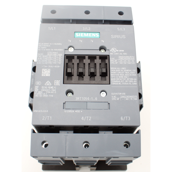 Siemens - Leistungsschütz, AC-3e/AC-3 115 A, 55 kW / 400 V, AC (50-60 Hz) / DC Uc: 220-240 V 3-polig,-Beschreibung lesen