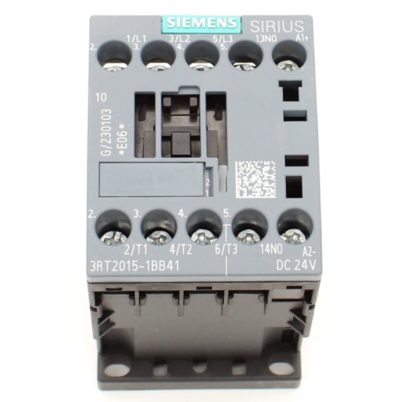 Siemens - Leistungsschütz, AC-3e/AC-3, 7 A, 3 kW / 400 V, 3-polig, DC 24 V, Hilfskontakte: 1 S, Schraubanschluss-Beschreibung lesen