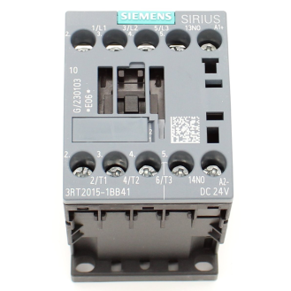 Siemens - Leistungsschütz, AC-3e/AC-3, 7 A, 3 kW / 400 V, 3-polig, DC 24 V, Hilfskontakte: 1 S, Schraubanschluss-Beschreibung lesen