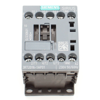 Siemens - Leistungsschütz, AC-3e/AC-3, 9 A, 4 kW / 400 V, 3-polig, AC 230 V, 50/60 Hz, Hilfskontakte: 1 S-Beschreibung lesen