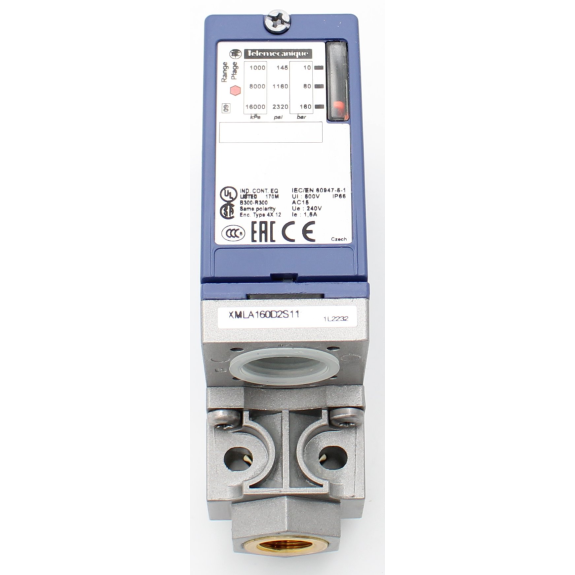 Telemecanique - Pressostat XMLA 160 bar, hyst. fixe, 1 point de commutation, 1Ö/1S, Pg13-Beschreibung lesen