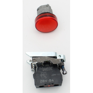 Leuchtmelder Harmony XB4, Metall, 22mm, rot, universelle LED, glatte Kalotte-Beschreibung lesen