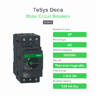 Schneider Electric - Motorschutzschalter, 3p, 30-40A, magnetischer Auslöser-Beschreibung lesen
