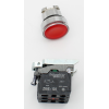 Schneider Electric - Leuchtdrucktaster, Harmony XB4, Metall, 22mm, rot, unbeschriftet, univ. LED, glatte Kalotte