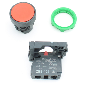 Drucktaster, Harmony XB5, Kunststoff, rot, unbeschriftet, 22mm, tastend, 1Ö-Beschreibung lesen