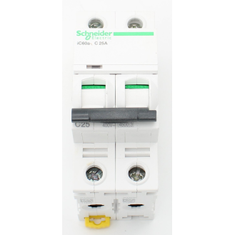 Schneider Electric - Schutzschalter, Acti9 iC60a, 2-polig, 25 A, C-Kurve, 4500 A (IEC 60898-1), 6 kA (IEC 60947-2)-Beschreibung lesen