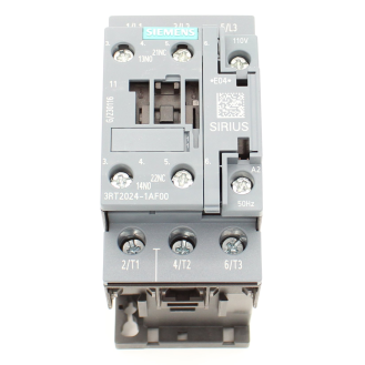 Siemens - Leistungsschütz, AC-3e/AC-3, 12 A, 5,5 kW / 400 V, 3-polig, AC 110 V, 50 Hz, Hilfskontakte: 1 S + 1 Ö-Beschreibung lesen