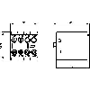 Siemens - Hilfsschalter, frontseitig, 3 S + 1 Ö, .1/.2, .3/.4, .3/.4, .3/.4, Strombahn: 1 Ö, 1 S, 1 S, 1 S