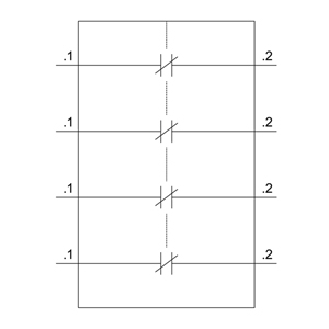 Siemens - Hilfsschalter, frontseitig, 4 Ö, .1/.2, .1/.2, .1/.2, .1/.2, Strombahn: 1 Ö, 1 Ö, 1 Ö, 1 Ö,-Beschreibung lesen
