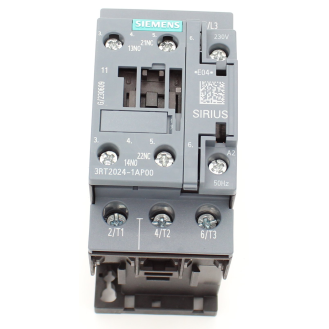 Siemens - Leistungsschütz, AC-3e/AC-3, 12 A, 5,5 kW / 400 V, 3-polig, AC 230 V, 50 Hz, Hilfskontakte: 1 S + 1 Ö-Beschreibung lesen