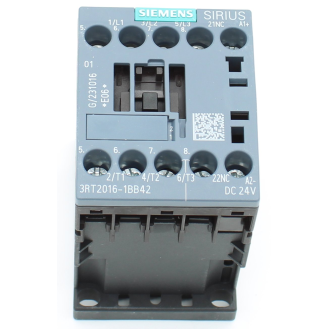 Siemens Leistungsschütz, AC-3e/AC-3, 9 A, 4 kW / 400 V, 3-polig, DC 24 V, Hilfskontakte-Beschreibung lesen