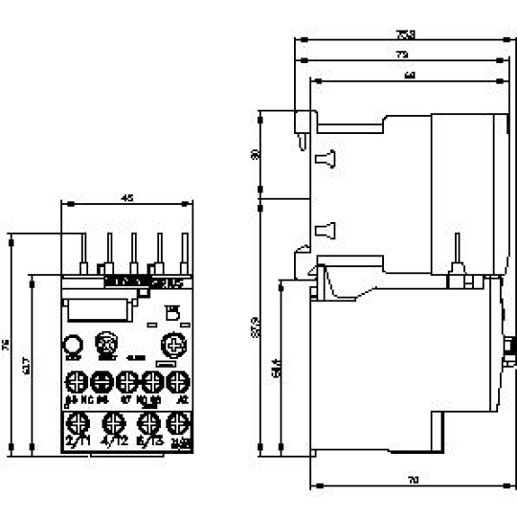 Siemens - Überlastrelais 11...16 A thermisch für Motorschutz Baugröße S00, CLASS 10 Schützanbau-Beschreibung lesen