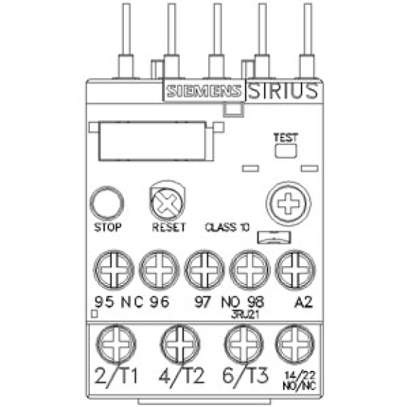 Siemens - Überlastrelais 11...16 A thermisch für Motorschutz Baugröße S00, CLASS 10 Schützanbau-Beschreibung lesen