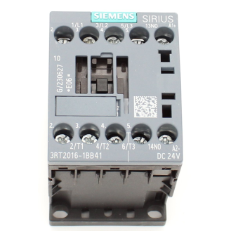 Siemens - Leistungsschütz, AC-3e/AC-3, 9 A, 4 kW / 400 V, 3-polig, DC 24 V, Hilfskontakte: 1 S, Schraubanschluss-Beschreibung lesen