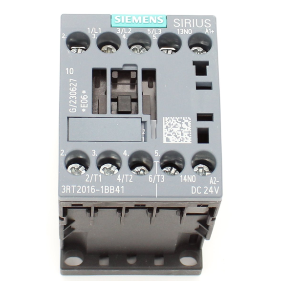 Siemens - Leistungsschütz, AC-3e/AC-3, 9 A, 4 kW / 400 V, 3-polig, DC 24 V, Hilfskontakte: 1 S, Schraubanschluss-Beschreibung lesen