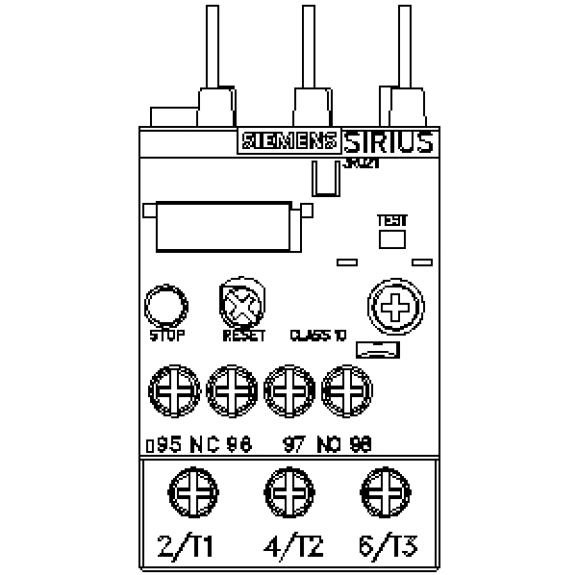 Siemens - Überlastrelais 20...25 A thermisch für Motorschutz Baugröße S0, CLASS 10 Schützanbau-Beschreibung lesen