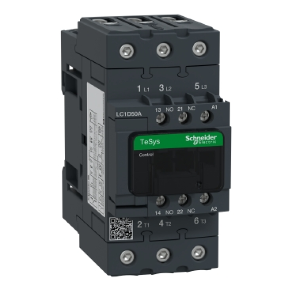 Schneider Electric - Leistungsschütz LC1D 3p, +1S+1Ö, 22 kW, 50 A, 400 V AC3, Spule 24 V AC-Beschreibung lesen