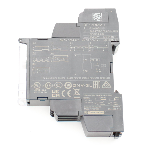 Schneider - Zeitrelais 10 Funktionen, 0,1 s-100 h, Relais 1 W, 24 VDC/24-240VAC-Beschreibung lesen