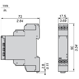 Schneider - Zeitrelais 10 Funktionen, 0,1 s-100 h, Relais 1 W, 24 VDC/24-240VAC-Beschreibung lesen