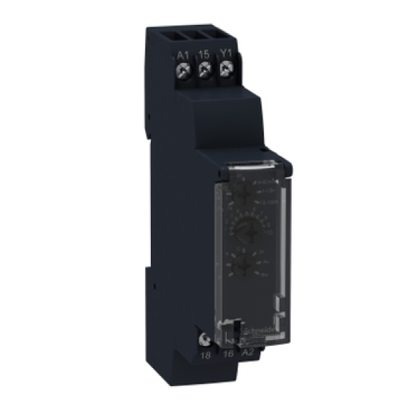 Schneider - Zeitrelais 10 Funktionen, 0,1 s-100 h, Relais 1 W, 24 VDC/24-240VAC-Beschreibung lesen