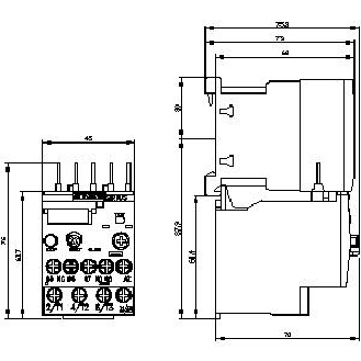 Siemens - Überlastrelais 3,5...5,0 A thermisch für Motorschutz Baugröße S00, CLASS 10 Schützanbau-Beschreibung lesen
