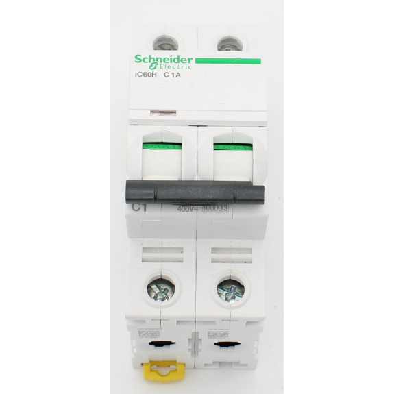 Schneider Electric - Schutzschalter Acti9 iC60H, 2P, 1A, C curve, 10000A (IEC/EN 60898-1), 70kA (IEC/EN 60947-2)-Beschreibung lesen